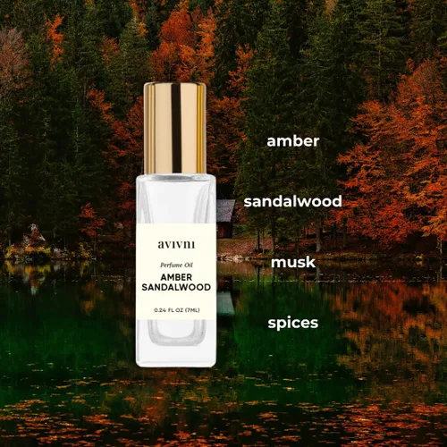 Miniatura 2 de Avivni Ámbar sándalo – Aceite de fragancia de lujo unisex, ingredientes limpios Perfume RollOn (0.24 oz – 0.2 fl oz), ámbar cálido y sándalo