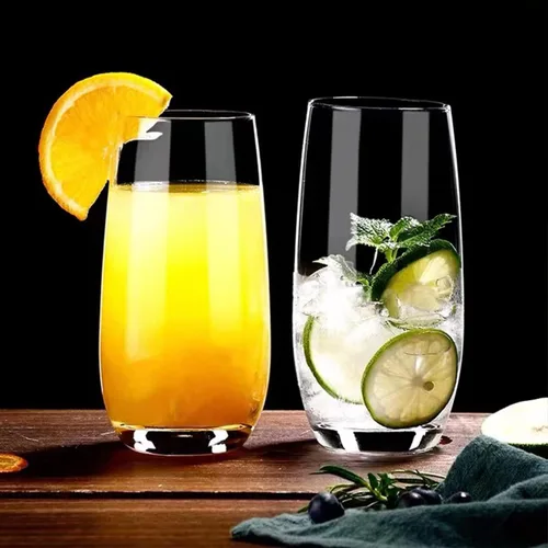 Miniatura 6 de Highball - Juego de 8 vasos altos para beber, vasos de agua transparente con popotes, cristalería de 16 onzas para cocina, bar, mojito, cóctel
