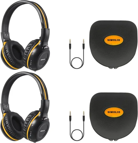 SIMOLIO Auriculares IR para coche DVD compatibles con uConnect VES Dodge Grand Caravan y Chrysler Town & Country y Honda Odyssey & Jeep, auriculares
