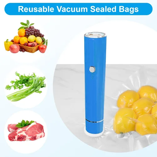 Miniatura 6 de 40 bolsas selladoras al vacío para alimentos con válvula de aire, bolsas reutilizables para Sous Vide (20 L+20 pequeñas)