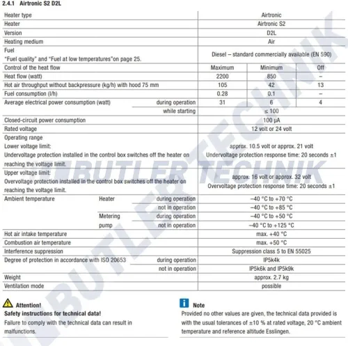 Miniatura 6 de Eberspacher Espar Airtronic S2 D2 L 12V 2.2kW 7500BTU con temporizador EasyStart PRO de 7 días con pantalla de falla y ajuste automático de altitud