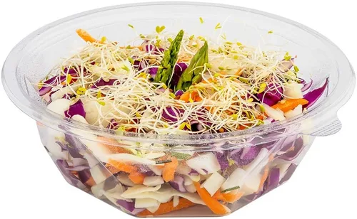 Miniatura 6 de Restaurantware Basic Nature - Recipientes de plástico desechables de 12 onzas, 500 cuencos de plástico para ensaladas, tapas se venden por separado
