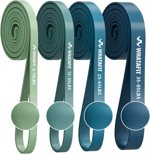 Miniatura 14 de WHATAFIT Resistance Bands,Pull Up Assist Bands Set with Handles, Exercise & Workout Bands with Door Anchor for Men & Women – Home Fitness Equipment