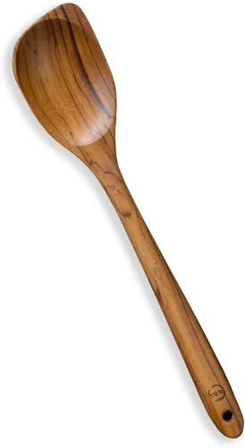 Utensilios de madera de teca FAAY, cuchara y espátula saludables de madera de teca de alta resistencia a la humedad para utensilios de cocina