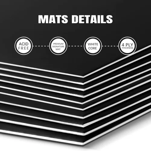 Miniatura 3 de Tableros para fotos sin cortar de 5 x 7, color negro, paquete de 15 Tableros de respaldo mate ideales para marcos, impresiones, obras de arte