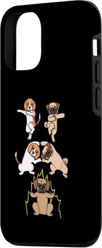 Miniatura 2 de Funda para iPhone 12/12 Pro Pug Dog Beagle Fusion Puggle Dog Hybrid Anime Manga Kawaii