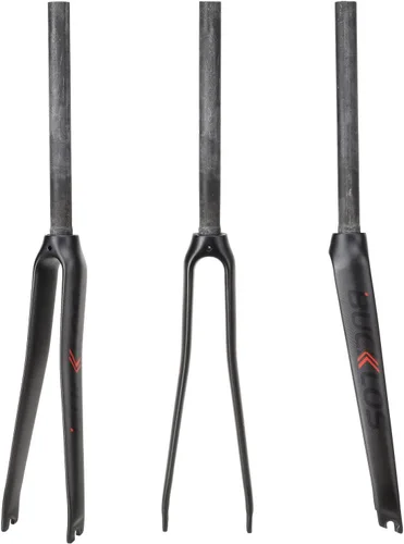 BUCKLOS 1.126 in 700C Full Carbon Fiber Road Bike Rigid Fork, C-Type Clamp Brake, 1-1/8 Tubo recto sin rosca Superlight 3K T800 Bicicleta Frente