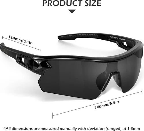 Miniatura 2 de OXG Juego de 3 gafas de seguridad para trabajo para hombres y mujeres, ANSI Z87.1 gafas protectoras resistentes a arañazos e impactos para industria