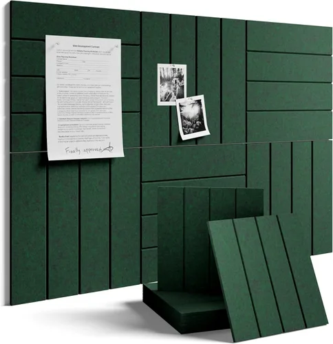 Miniatura 29 de Tablero de anuncios de fieltro grande de 36 x 24 pulgadas, alternativa al tablero de corcho – Paquete de 6 con 40 pestañas adhesivas extraíbles