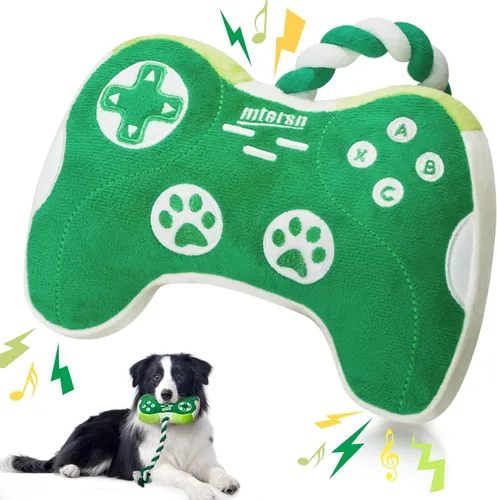 MTERSN Juguetes chirriantes para perros: juguete interactivo de peluche para perros con papel arrugado completo y lindos juguetes masticables para