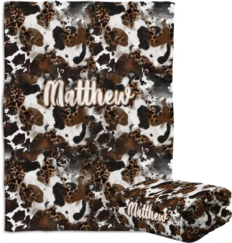 Miniatura 19 de Mantas con estampado de vaca, mantas occidentales para bebés, mantas de bebé vaquero, mantas de bebé personalizadas para niñas y niños, Cosas