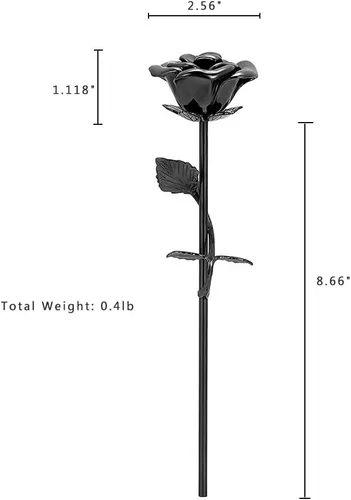 Miniatura 2 de XSMZB Urnas de cremación de rosas para cenizas, tallo largo, colorido recuerdo de cremación de rosas para cenizas, soporte conmemorativo para urna