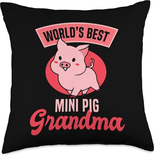 Miniatura 4 de World's Best Mini Pig Grandma Almohada para dueño de cerdo miniatura
