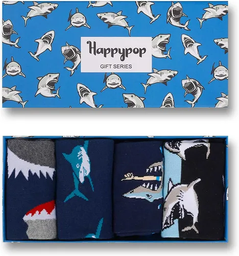 Miniatura 2 de Regalos divertidos de tiburón para hombres, regalos de animales, calcetines de pie grande alienígena, regalos de Navidad, paquete de 4