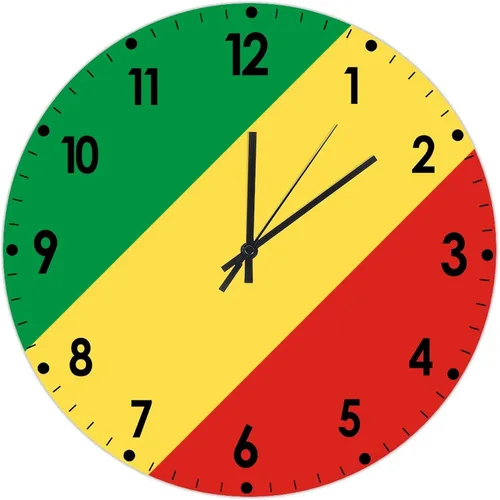 Miniatura 212 de Cheyan Reloj de pared con bandera de Canadá de 12 pulgadas, silencioso, sin tictac, de PVC, funciona con pilas, reloj redondo decorativo, regalo