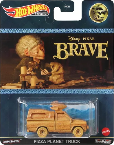 Hot Wheels Retro Entertainment Collection Pizza Planet Truck Vehículo a escala 1:64 de Blockbuster Movies, TV y videojuegos, réplicas icónicas para