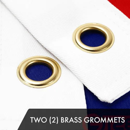 Miniatura 2 de G128 Bandera de bandera de yate de Estados Unidos, 16 x 24 pulgadas, serie ToughWeave bordada de poliéster 300D, bandera náutica, estrellas