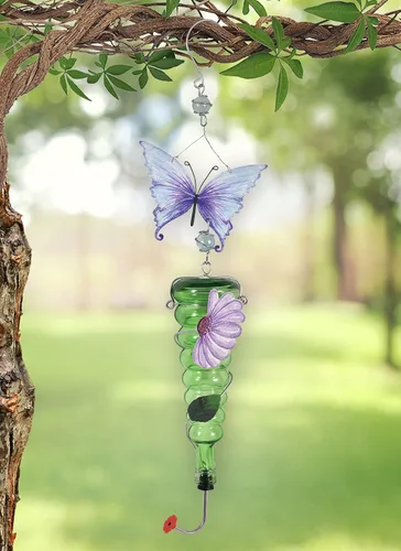 Miniatura 2 de Sunset Vista Designs for The Birds - Comedero colgante para colibríes de 22 onzas, mariposa, 28 x 7 x 4
