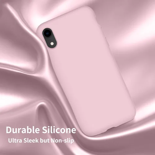Miniatura 4 de Cordking Funda diseñada para iPhone XR, funda de silicona ultra delgada a prueba de golpes con [forro de microfibra suave antiarañazos], 6.1 Tiza