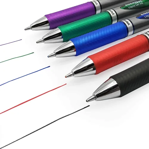 Miniatura 6 de Pentel Energel - Bolígrafo de tinta de gel líquido, punta gruesa RTX retráctil Deluxe de 0.039 pulgadas, punta de metal, paquete a granel de 12; 6