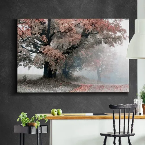 Miniatura 6 de Lienzo de arte de pared de paisaje abstracto con flores y bosque moderno, cuadros de arte para decoración de sala de estar, cocina, baño, oficina