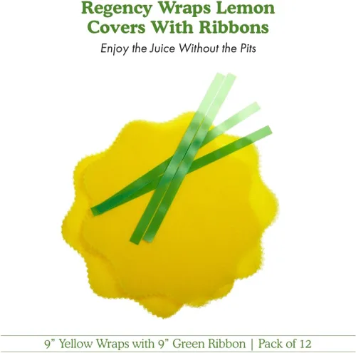Miniatura 8 de Regency Wraps Lemon Wraps - Cubiertas de limón con cinta, bolsas de cuña, disfruta de exprimir sin semillas sobre mariscos, perfecto para mitades