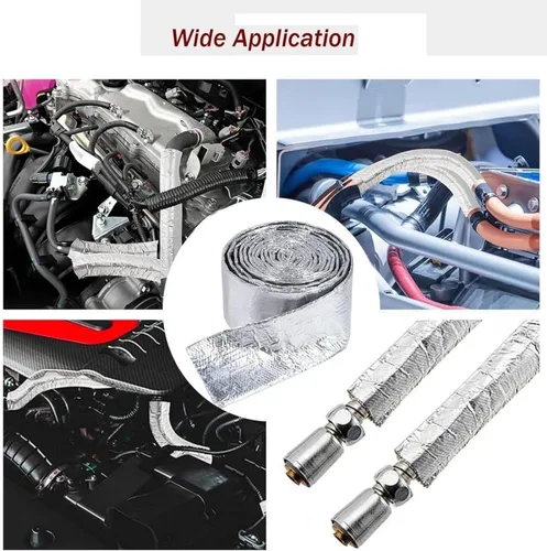 Miniatura 7 de Fuel Line Heat Shield Heat wrap for Wires Fuel line Heat Shield Sleeve Hose Heat Shield Sleeve-Heat Radiant and Prevent Vapor Lock Heat Shield for