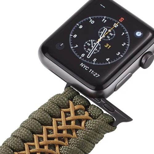 Miniatura 7 de Correa de paracord Savior Survival Gear, compatible con Apple Watch de 49/45/44/42/41/40/38 mm, correa de iWatch Series Ultra 10 9 8 7 6 5 4 3 2 1