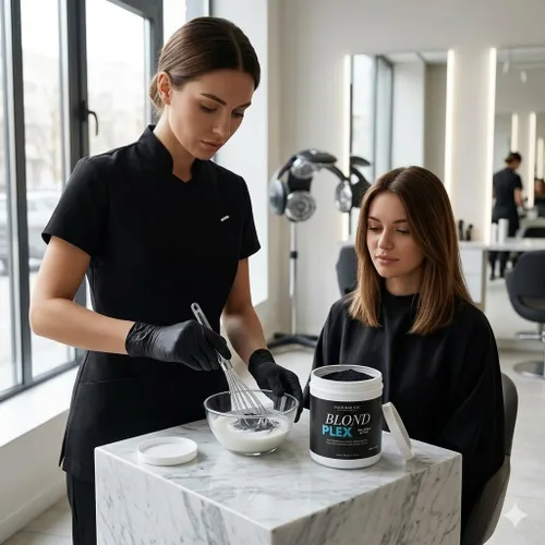 Miniatura 2 de Blond Plex Extreme Lifting 10X Levels - Polvo Aclarante Libre de Polvo Negro/Carbón con Acabado Frío y Brillante - Hecho en Italia 500g / 17.63oz