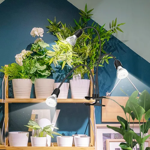 Miniatura 5 de SANSI Luces LED de Cultivo para Plantas de Interior, 450W Espectro Completo Lámpara de Cultivo de Cuello de Cisne de 3 Cabezales con Tecnología