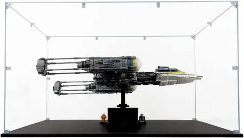 Miniatura 2 de Vitrina acrílica compatible con LEGO Y-Wing Starfighter #75181, vitrina a prueba de polvo (solo funda) (juegos de Lego no incluidos)