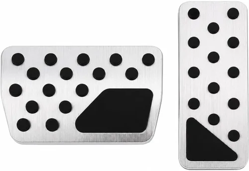 Miniatura 32 de Cubiertas de pedal de acelerador de gas de aleación de aluminio, accesorios interiores antideslizantes sin perforación, pedal de freno Pastillas