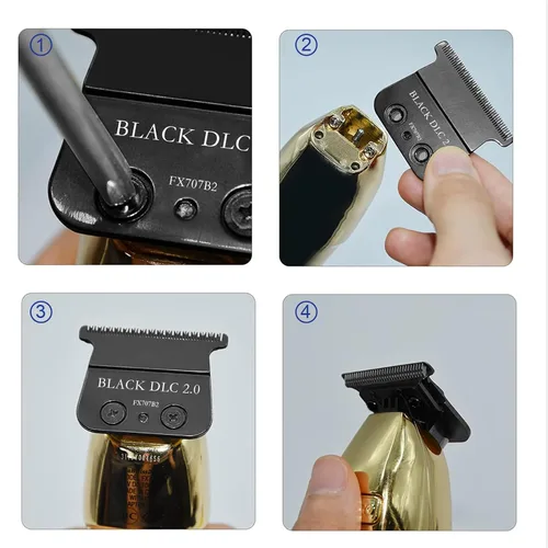 Miniatura 6 de FX707B2 - Cuchilla de repuesto DLC 2.0 compatible con recortadora BaByliss FX787 y FX726, compatible con cuchilla de recortadora BaByliss DLC 2.0, 4