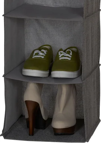 Miniatura 4 de Household Essentials Organizador de armario colgante de lino con 6 estantes, color gris Lino gris
