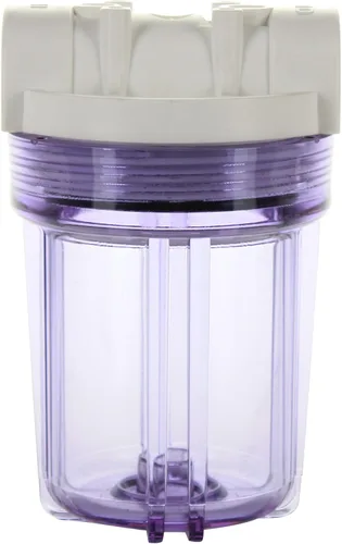 Hydronix HX-HF3-5CLWH12 - Tapa de costilla de carcasa de 5 pulgadas para sistemas de ósmosis inversa y filtración, puertos de 1/2 pulgada, 1 unidad