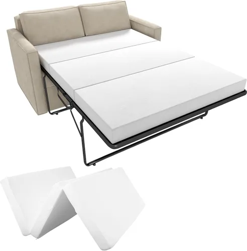 Begonia.K Repuesto de colchón plegable de espuma viscoelástica de 4 pulgadas, sofá extraíble de tamaño matrimonial para dormir y sofá, cama,