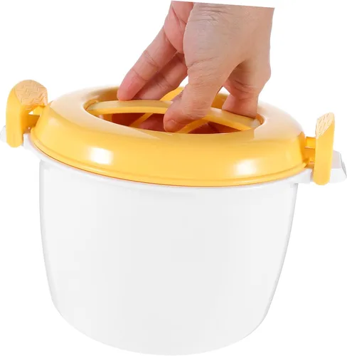 Miniatura 4 de BESTonZON Herramientas de calentamiento para hornear microondas, olla de arroz portátil a presión redonda, vaporizadores multifunción que cocina