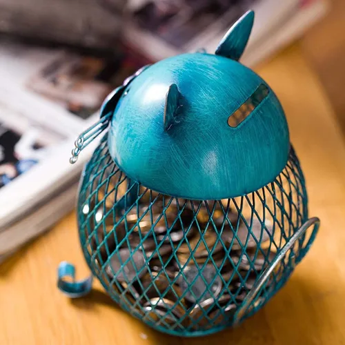 Miniatura 4 de Alcancía de metal para adultos, banco de dinero de animales con tapa inferior, regalos creativos y prácticos para gatos amantes de los gatos