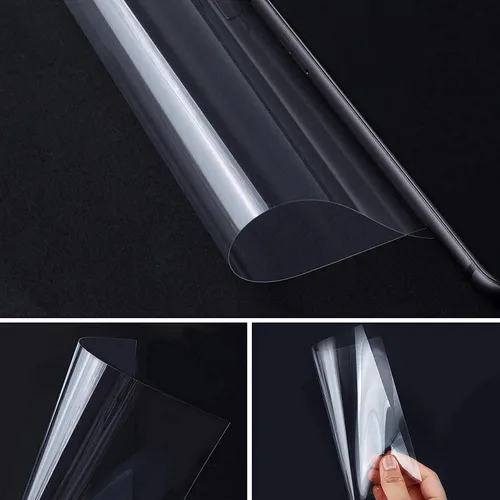 Miniatura 4 de H&W Papel de hierro de grano de fusible, hoja de planchado de plástico transparente, 20PCS (WA16-D1)