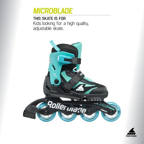 Miniatura 2 de Rollerblade Microblade - Patines en línea ajustables para niños, para jóvenes, rendimiento juvenil