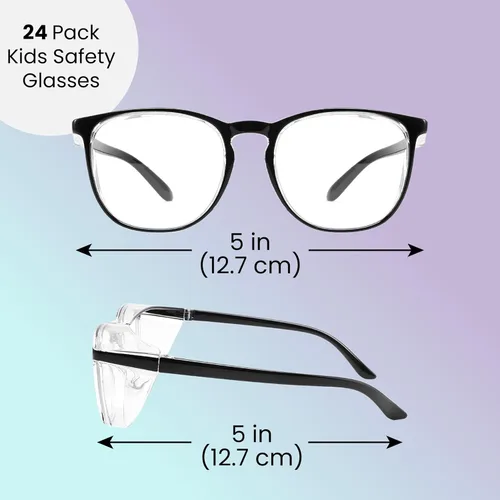 Miniatura 2 de Aqulius Gafas de seguridad para niños, gafas de protección ocular, gafas de seguridad para niños, juego de gafas de aula, paquete de 24