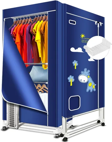 Secadora de Ropa Portátil, Secadora de Ropa de 110V -1600W, Perchero de Ropa Plegable de 67 Pulgadas -3 Niveles, Secadora Portátil de Ahorro de