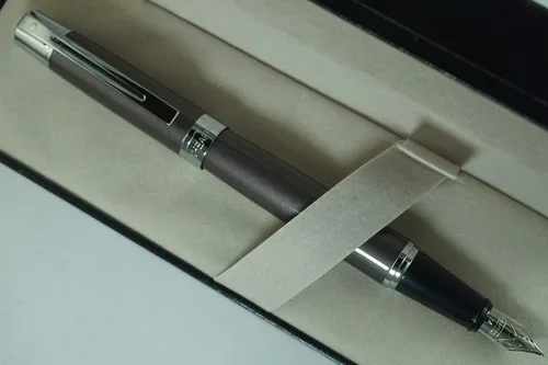 Miniatura 3 de Cross Sheaffer 300 Collection II - Pluma estilográfica media, compacta, pulida, color gris metalizado