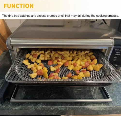 Miniatura 7 de Bandeja de migas de acero inoxidable 304 SP100 SP101 de repuesto para horno de encimera Ninja Foodi Digital Air Fry SP080 FT102CO bandeja de goteo