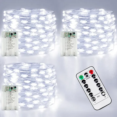 Miniatura 8 de 30LED Acorn Fairy Lights Battery Operated Fall String Lights Indoor Decor Remote Control, 8 Lighting Modes, IP44 Waterproof, Timer & Dimmable