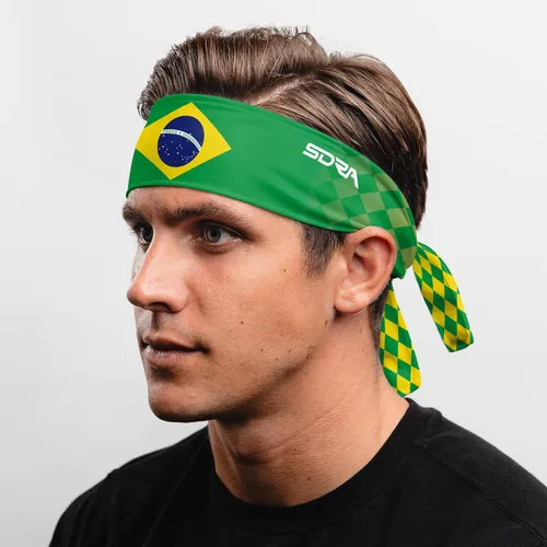 Miniatura 2 de Banda para la cabeza con bandera nacional de Suddora, diadema transpirable para eventos deportivos nacionales, banda de sudoración antideslizante
