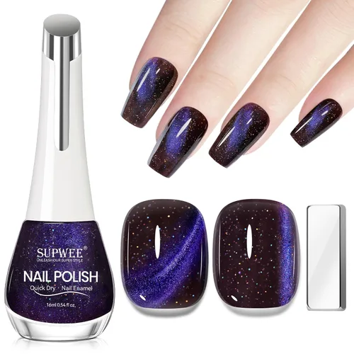 Miniatura 23 de Esmalte de uñas de ojo de gato con perla de sirena, secado rápido, esmalte de uñas magnético sin gel con imán, esmalte de uñas de ojo de gato