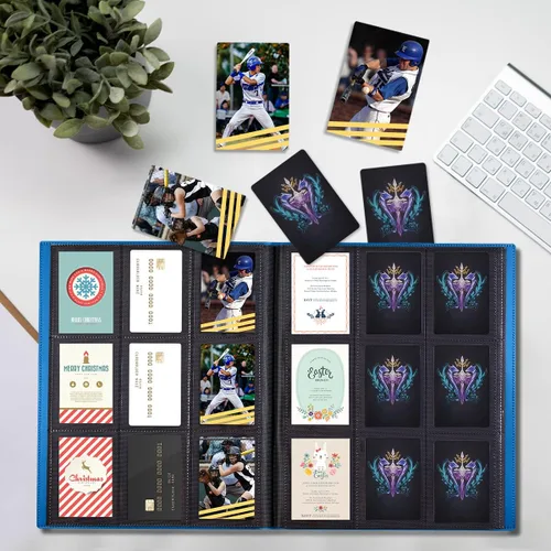 Miniatura 7 de Carpeta de Tarjetas, Carpeta de Colección de Tarjetas de 9 Bolsillos Mejorada para Tarjetas, Álbum con Soporte para 360 Tarjetas para Yugioh, MTG