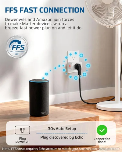 Miniatura 3 de DEWENWILS Matter Smart Plug, funciona con Apple Home, Alexa, Google, SmartThings, toma inteligente con horario y temporizador, fácil configuración