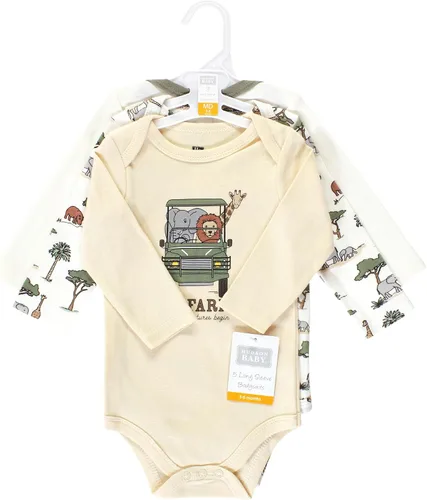Miniatura 159 de Hudson Baby Body unisex de algodón de manga larga para bebé, leopardo rosa rojo